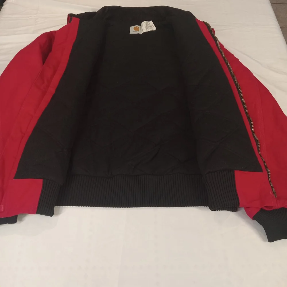 Carhartt Men's Vintage Red Full Zip  Insulated Lined Jacket - Picture 7 of 16